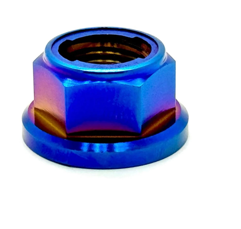 Titanium rear axle nut