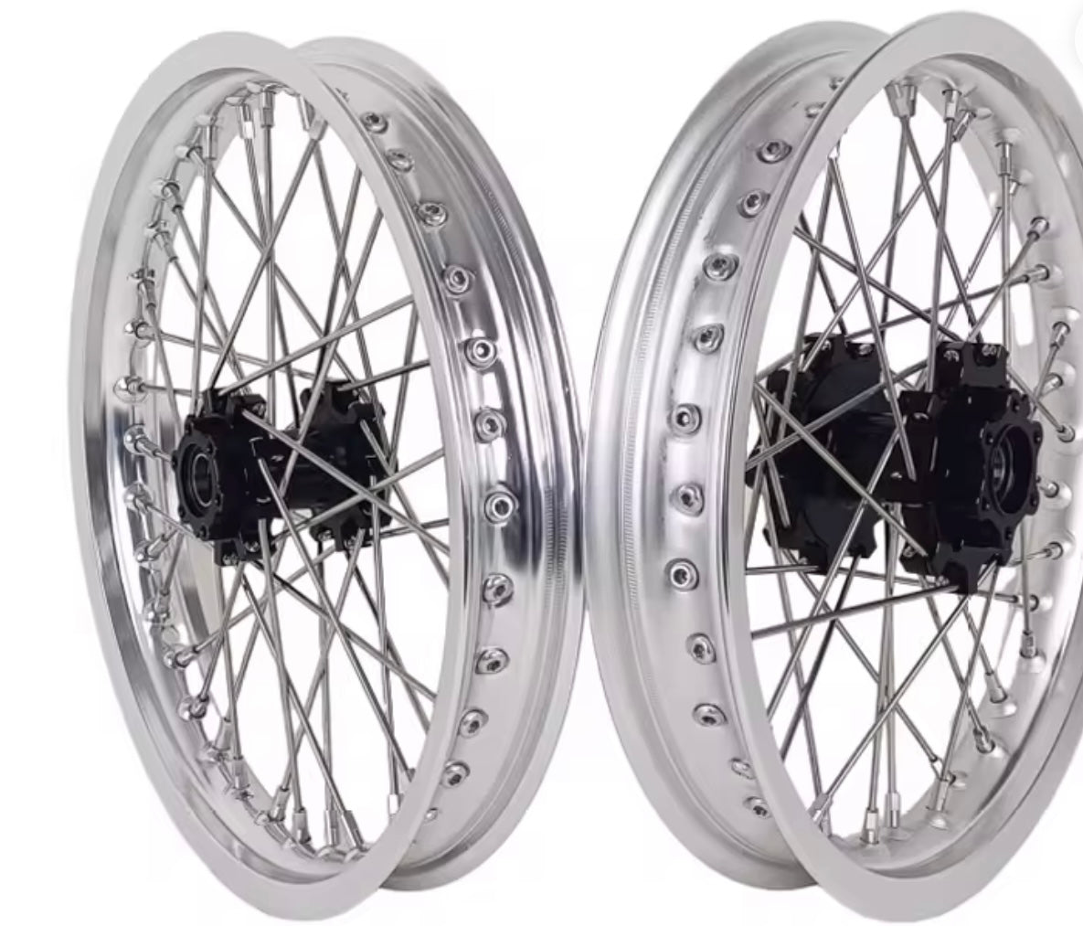 Chrome Supermoto Wheelset For Surron Ultra Bee